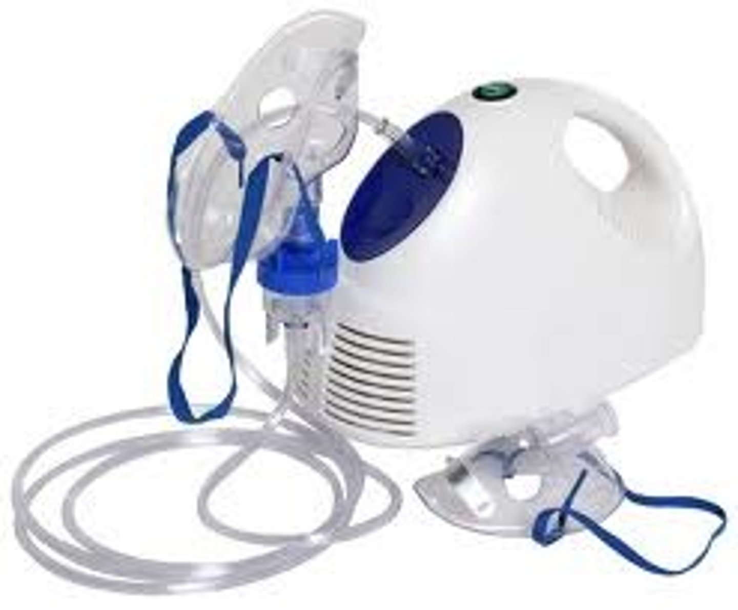 <p>handheld or attached respiratory tube for medications</p>