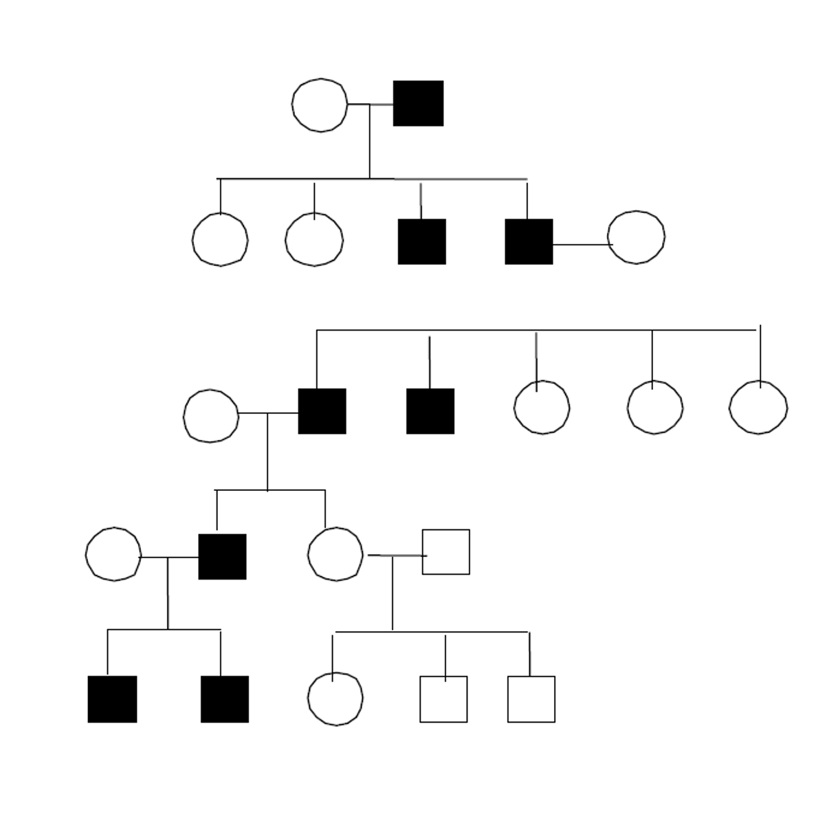 <p>- Pattern of inheritance in which certain characteristics carried on the X chromosome inherited from the mother are transmitted differently to her male and female offspring.</p><p>- Because males (XY) have only one X chromosome, they are more likely to express X-linked disorders</p>