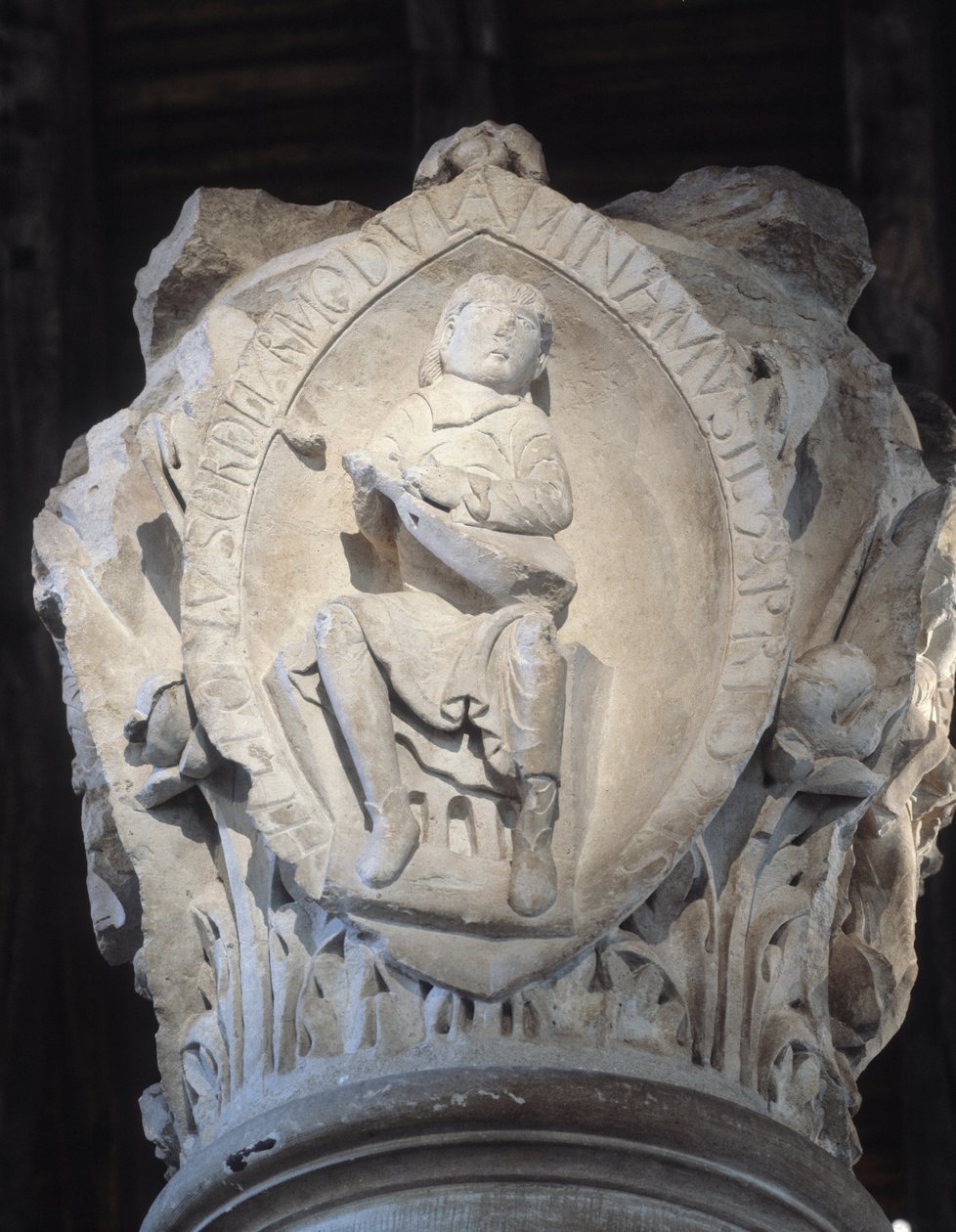 <p>The First tone of Plainsong capital at Cluny III features early examples of melodic chanting used in liturgical settings, reflecting the Romanesque period's focus on enhancing the worship experience through music. </p>