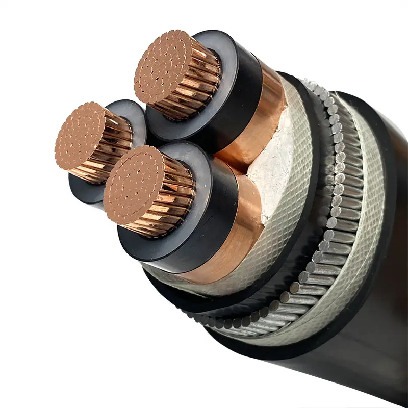 <p>a single or multi-conductor solid dielectric insulated cable rated at 2,000 to 35,000 volts. Trade name is Medium Voltage Solid Dielectric.</p>