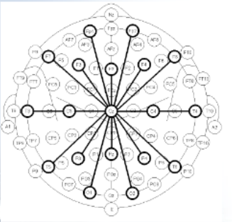 <p>p1-Cz, Fp-Cz, Fz-Cz, F7-Cz, etc.</p>