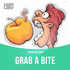<ul><li><p><strong>grab</strong></p></li><li><p><strong>grab a bite</strong></p></li></ul><p></p>