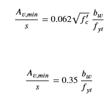 <p>MINIMUM AREA OF REINF. SHALL BE PROVIDED. GREATER OF THE TWO.</p>