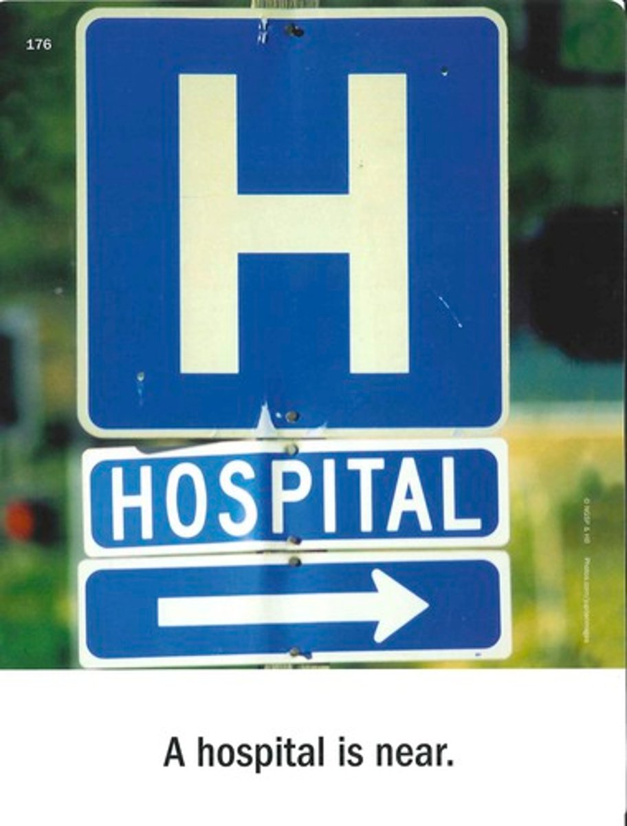 <p>25. This sign means</p><p>A. Hiking trails ahead to the right.</p><p>B. Hospital ahead to the right.</p><p>C. Hotel ahead to the right.</p><p>D. Highway changes ahead to the right.</p>