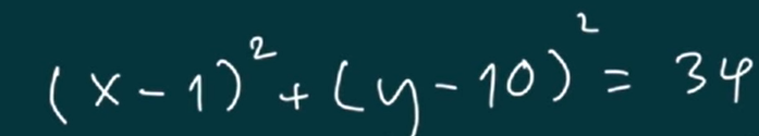 <p>A circle has this equation, find the coords that are <strong><u>closest</u></strong> to X-axis</p>