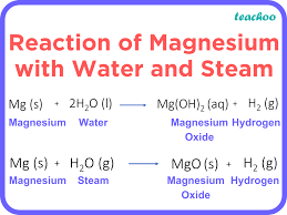 <p>How does magnesium oxide react with cold water? hot steam? (2)</p>