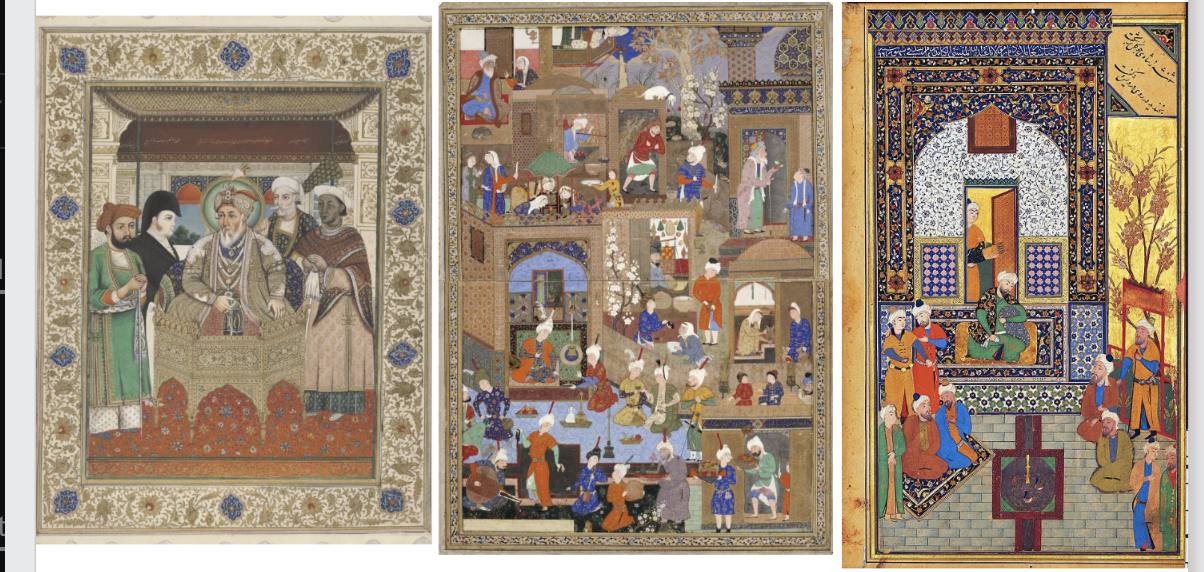 <p><br><span>Islamic art that did not forbid the human figure</span></p>