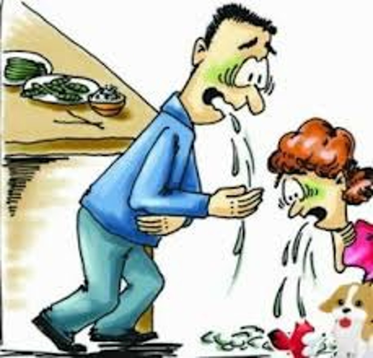 <p>ngộ độc thực phẩm Eating spoiled seafood can easily cause severe ___________.</p>