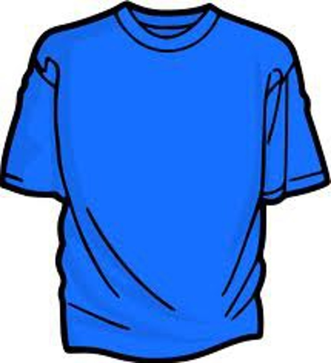 <p>the blue t-shirt</p>