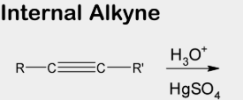 <p>hydration of alkynes (internal)</p>