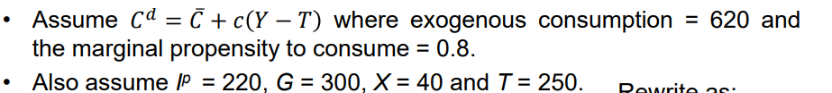 <p>How do you solve for the equation of the planned aggregate expenditure</p>