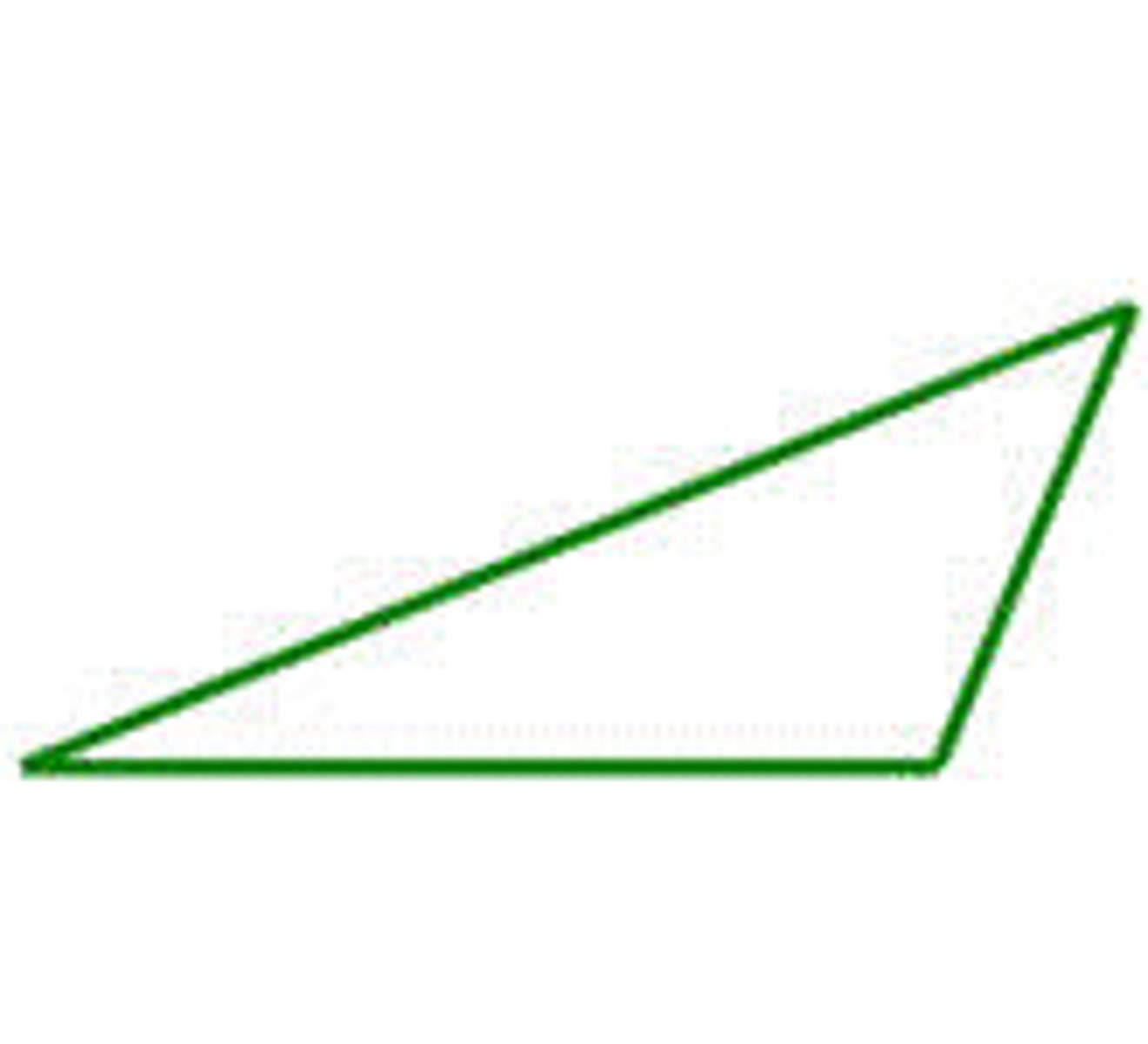 <p>a 2D shape with 3 sides and 3 vertices</p>