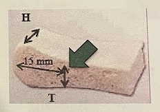 <p>15mm in starting at the crest</p>