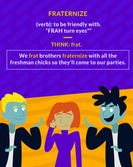<p>to be friendly with</p>