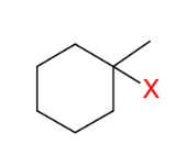 <ul><li><p>OH group replaced by<span style="color: yellow;"><strong> X</strong></span></p></li><li><p><span style="color: yellow;"><strong>For 3</strong></span><span style="color: yellow;"><strong>° only</strong></span></p></li></ul><p></p>