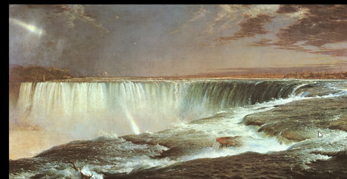 <p><span>the "sublime":<br>the power of nature absence of human rainbow monumental</span></p>