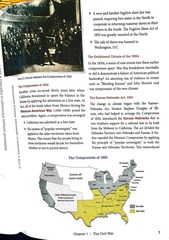 <p>California was admitted as a free state, popular sovereignty was applied to other territories, a harsher fugitive slave law was enacted, and the sale of slaves was banned in Washington, D.C.</p>