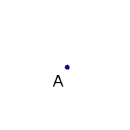 <p>A "dot" on a line that shows exact location.</p>