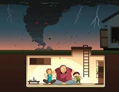 <p><strong>English words: </strong>a shelter</p><p><strong>Personal Connection: </strong>A shelter is needed when a tornado happens. </p>