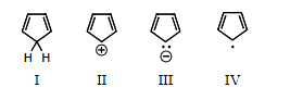 <p>Which of the following would you expect to be aromatic?</p>