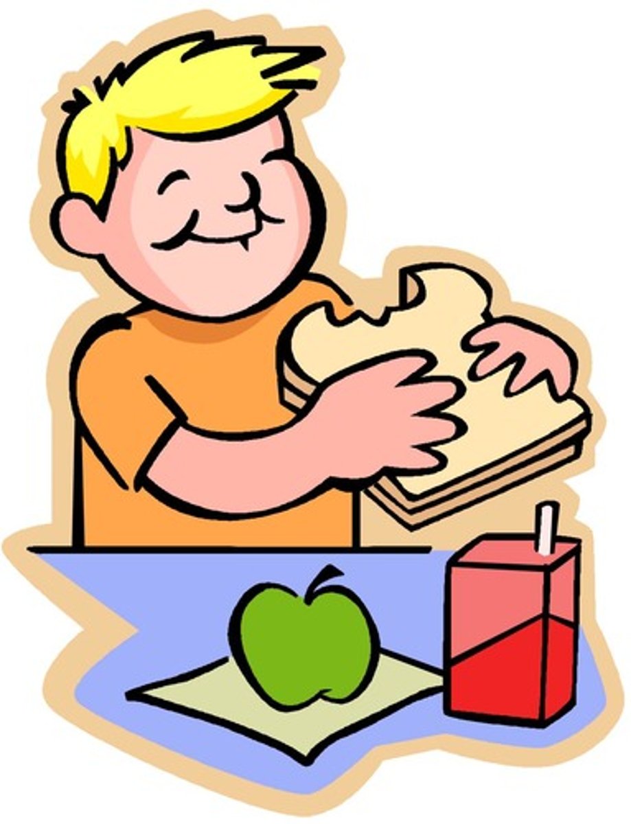 <p>to eat lunch (o-ue)</p>