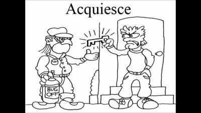 <p>acquiesce</p>