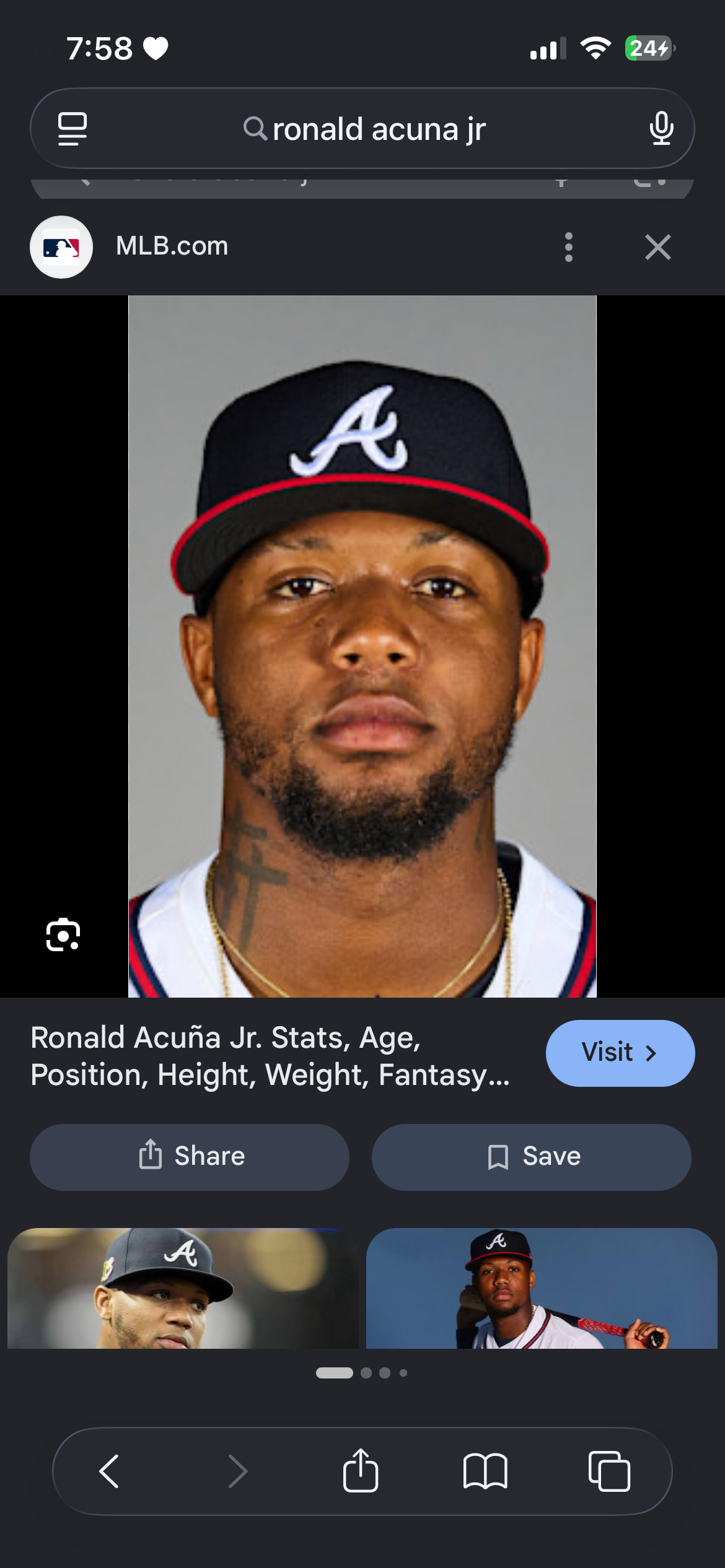 <p>Ronald Acuña Jr (Right Fielder)</p>