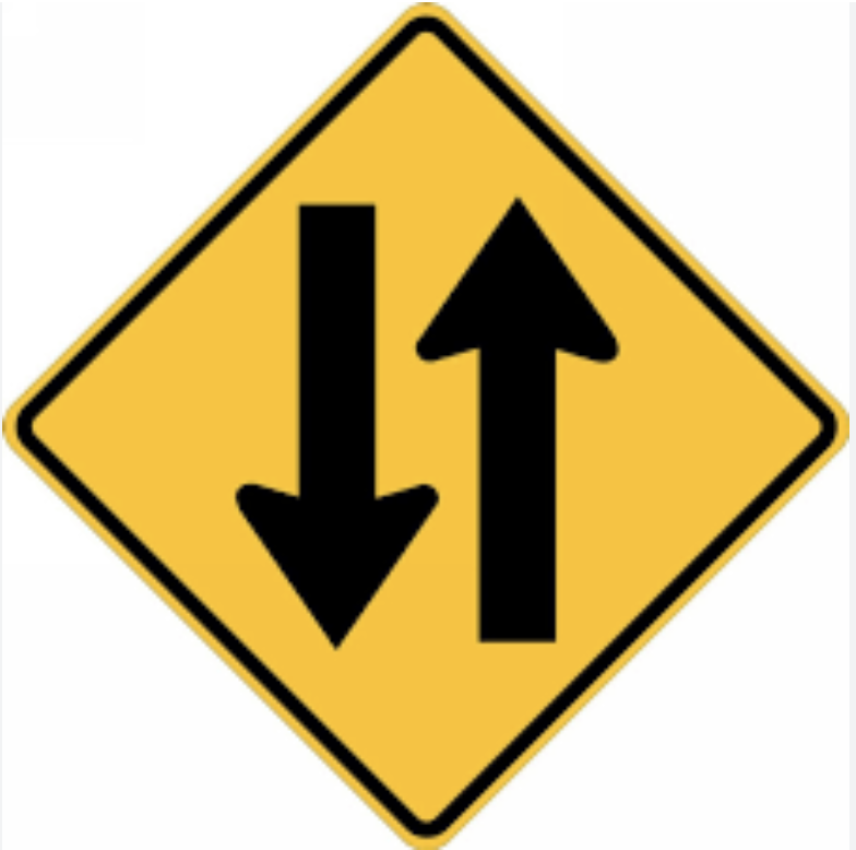 <p>Two-Way Road Way Sign</p>
