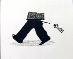 <p>bị mất, đánh mất</p>