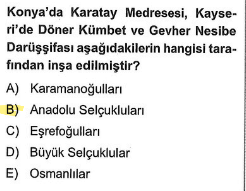 <p>Bu şehirler (Konya, Kayseri) Anadolu Selçuklu Devleti'nin merkez şehirleridir. Gevher Nesibe gibi isimler Selçuklu hanedan üyeleridir.</p>