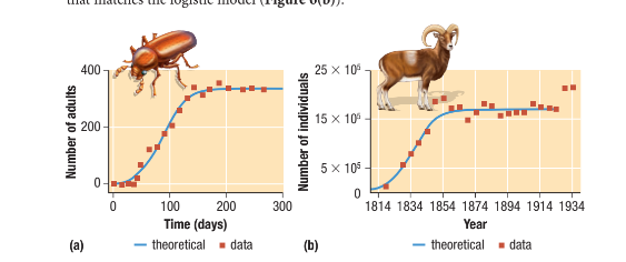 <ul><li><p>an s-shaped curve, typical of population growth that starts slow, accelerates or grows rapidly, and then levels out over time</p></li></ul><p></p>