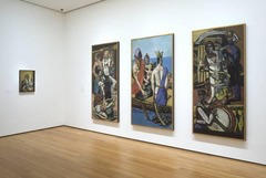 <p>A teacher discussing the artwork below would MOST likely emphasize how artists during periods of social upheaval often:</p>