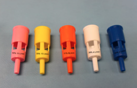 <ul><li><p>used for the critically ill </p></li><li><p>most commonly used for COPD patients</p></li><li><p>MOST ACCURATE FORM OF OXYGEN DELIVERY</p></li><li><p>require specific concentrations of oxygen </p></li><li><p>has holes on side of mask to allow exhaled air to escape</p></li><li><p>CO2 build-up is minimal </p></li><li><p>interferes with eating (nasal cannula can be used temporarily to allow patients to eat )</p></li></ul><p></p>