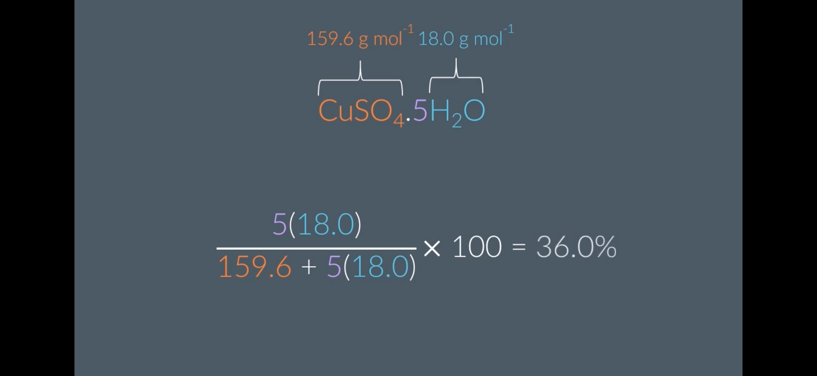 <p><strong><span>Calculating % Water Content</span></strong></p><ol><li><p><span style="font-size: var(--ck-content-font-size);"><span>The molar mass of CuSO4 is… </span><span><br></span><span>Give your answer to 1 decimal place</span></span></p></li></ol><p class="sc-fQpSrZ sc-ctNHci bvYkPV hgwtJz"><span style="font-size: var(--ck-content-font-size);"><span>The molar mass of H2O is…</span><span><br></span><span>Give your answer to 1 decimal place</span></span></p><p class="sc-fQpSrZ sc-ctNHci bvYkPV hgwtJz">Note:<span>Copper (Cu): 63.5</span></p><p><span>• Sulfur (S): 32.1</span></p><p><span>• Oxygen (O): 16.0</span></p><p><span>•Hydrogen (H): 1.0</span></p><p>(Image shows example of the % water content)</p><p>2.<span style="font-size: var(--ck-content-font-size);"><span>The percentage water content (by mass) of Na2CO3.10H2O is…</span><span><br></span><span>Note: </span></span><span>• Sodium (\text{Na}): 23.0 \text{g mol}^{-1}</span></p><p><span>• Carbon: 12.0 {g mol}^{-1}&nbsp;</span></p><p><span>• Oxygen : 16.0 {g mol}^{-1}</span></p><p><span>• Hydrogen ): 1.0{g mol}^{-1}</span></p><p class="sc-fQpSrZ sc-jrISjm fmbeOa jQioZF"><span style="font-size: var(--ck-content-font-size);"><span>Give your answer to 1 decimal place</span></span></p><ol start="3"><li><p class="sc-fQpSrZ sc-jrISjm fmbeOa jQioZF">Answer the image question that’s in the other side?</p></li></ol><p></p>