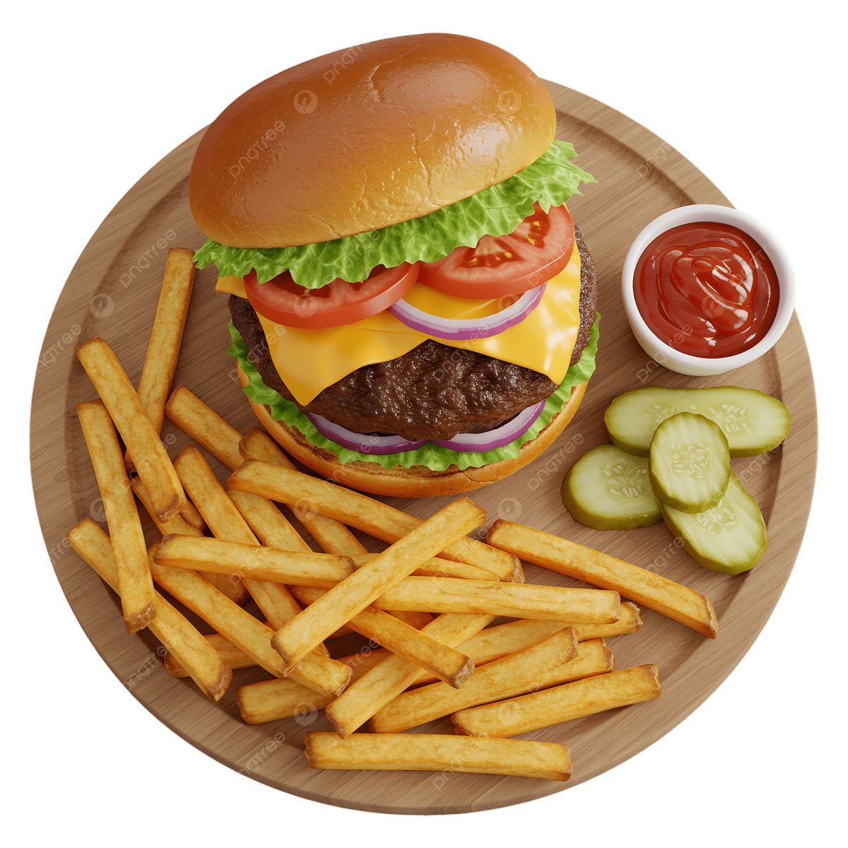 <p>Burguer and fries</p>