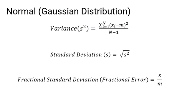 <ul><li><p>applies when the mean value >20</p></li><li><p>used as an approximation of Poisson distribution</p></li></ul><p></p>