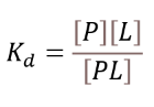 <p>explain the formula for Kd </p>