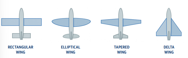<ul><li><p>Rectangular </p></li><li><p>Elliptical </p></li><li><p>Tapered </p></li><li><p>Delta</p></li></ul><p></p>