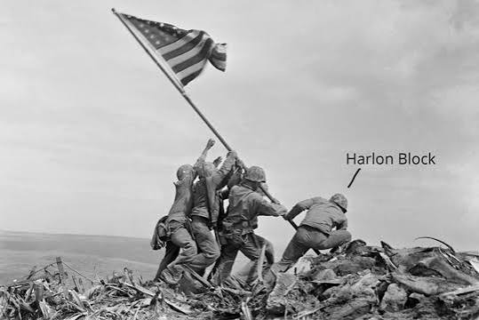 <p>Harlon Block and Desmond Doss</p>