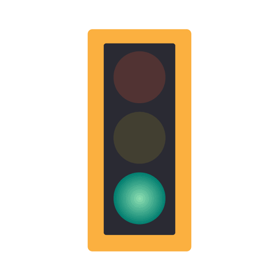 <p>What can't you do at a steady green light?</p>