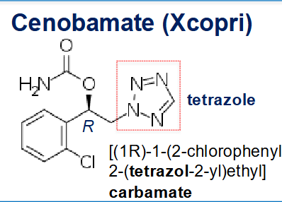 <p>tetrazole, carbamate</p>