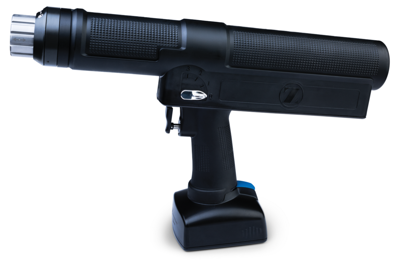 <p>Powered impaction handle used to broach the femur (Land).</p>