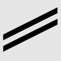 <p>Two diagonal stripes</p>