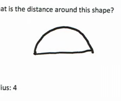 <p>Circumference= 4×2=8.. 8π or 25.12 (8×3.14)</p>