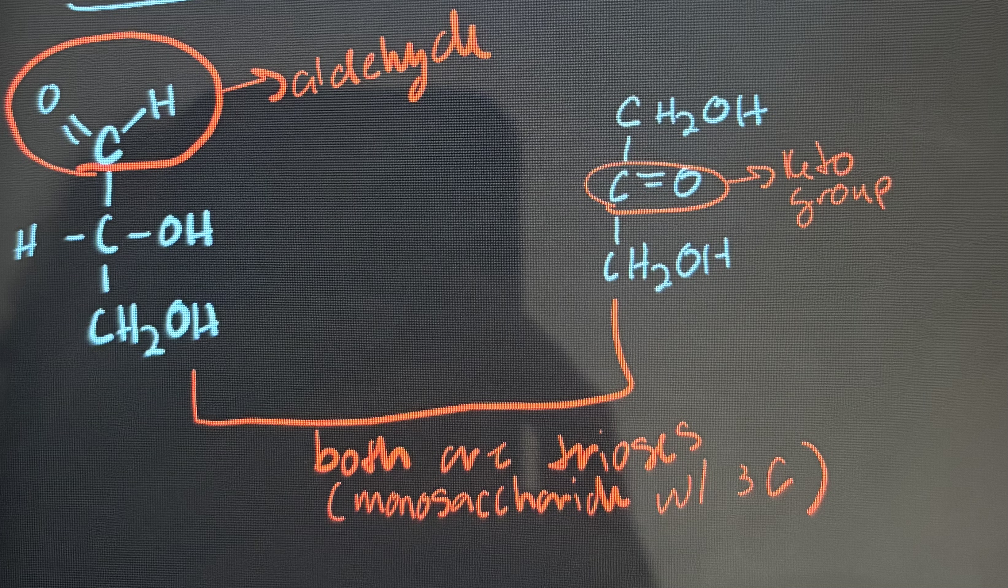 <p>what is the difference between aldose and ketose?</p>