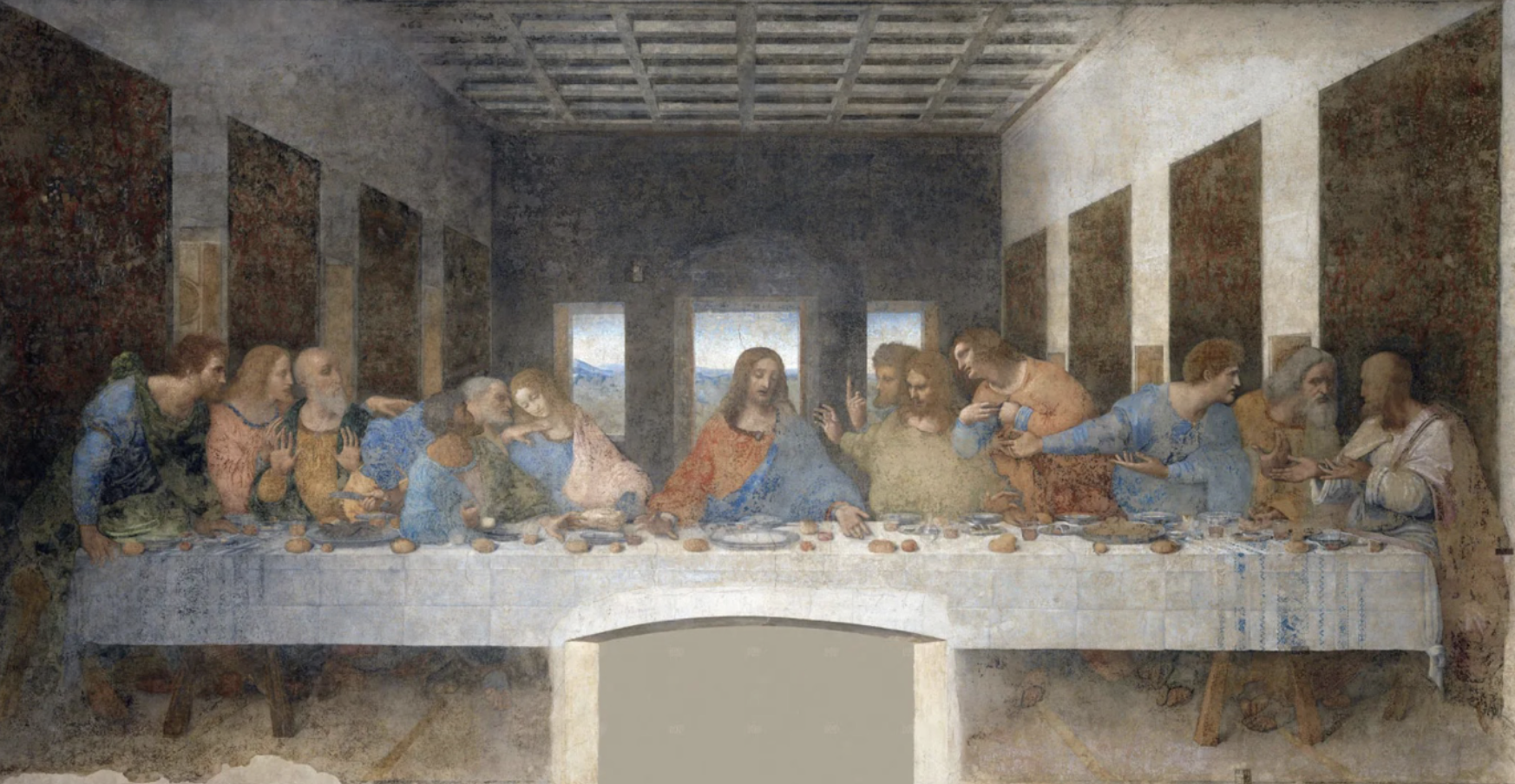 <p>Last Supper (____), Leonardo da Vinci. Refectory of Santa Maria delle Grazie, Milan.</p>