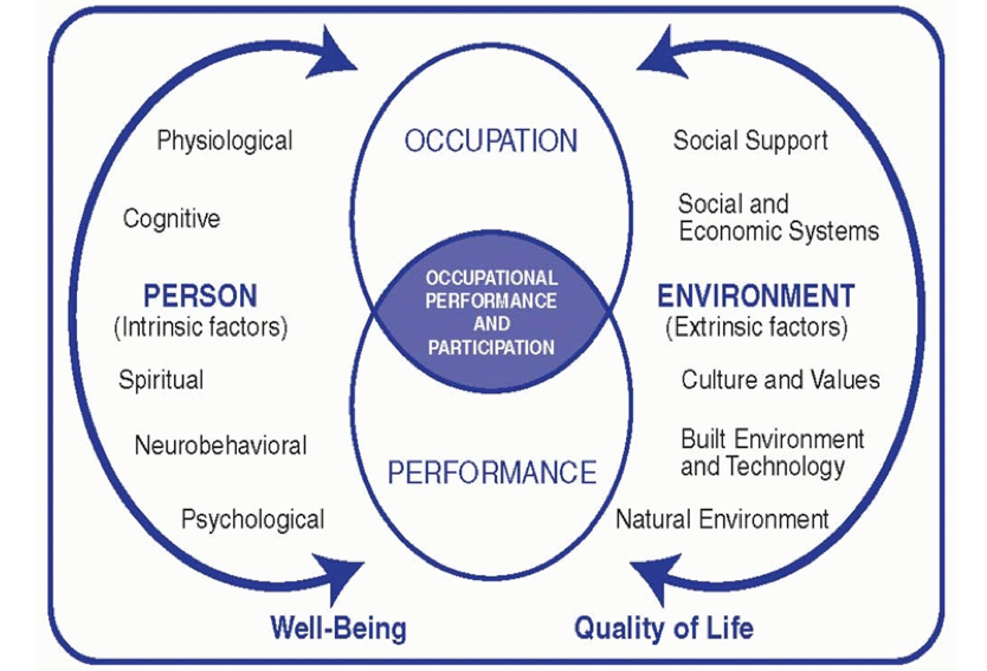 <p>PEOP diagram</p><p>- person and environment do not overlap</p>