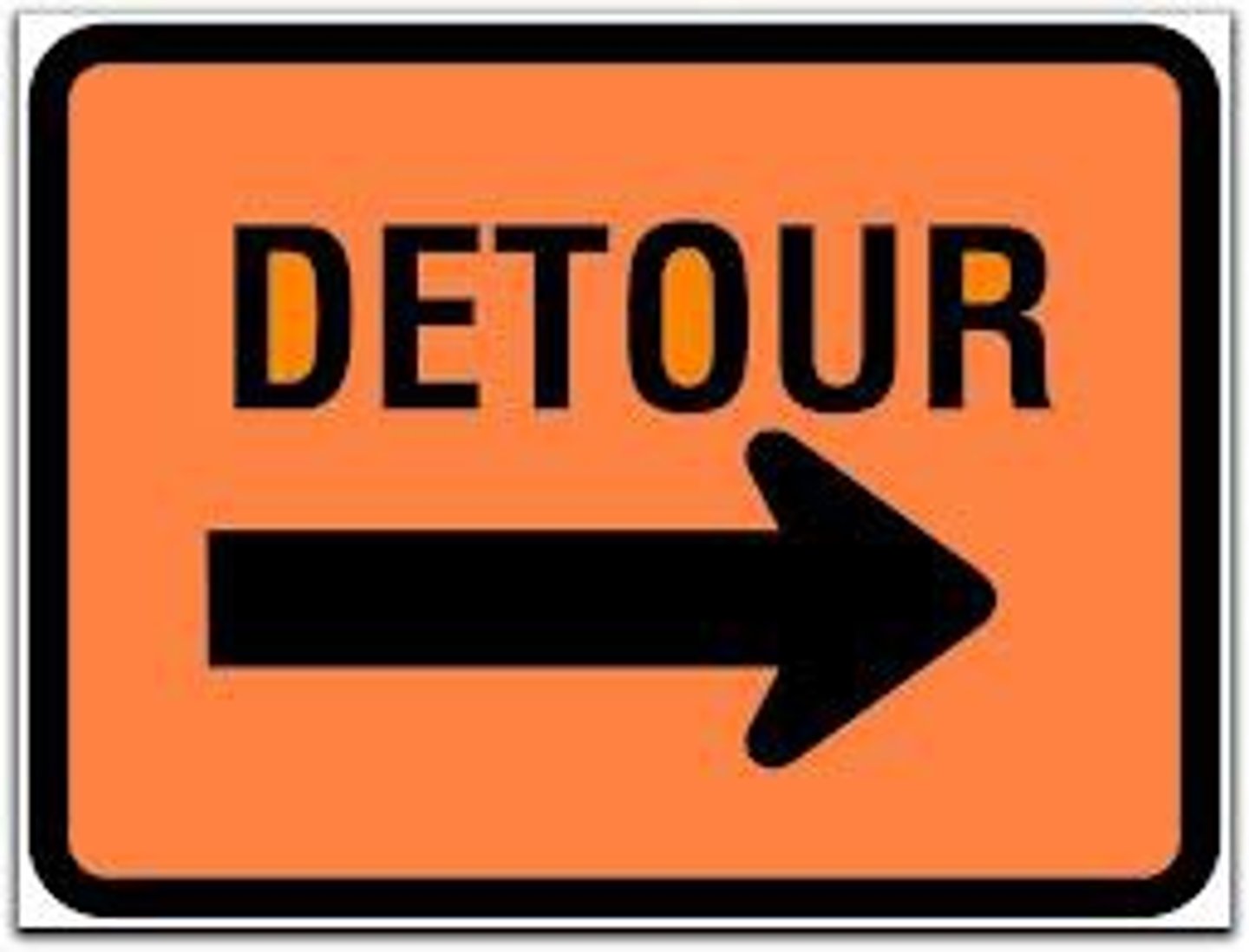 <p>the road you want to use is currently closed for one reason or another so the path will be changed and you must use the detour route</p>