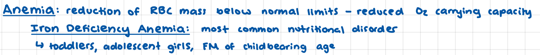 <p>reduction of RBC mass</p><p>dec oxygen carrying capacity</p>