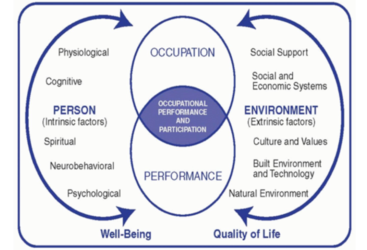 <p>optimize occupational performance and participation by improving fit between person, their environment, and the occupations they want or need to do</p>